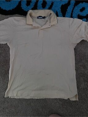 Nautica Tan and blue Polo tee